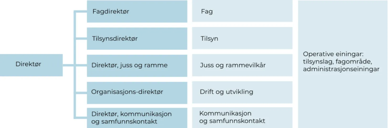 Figur 1. Organisasjonskart Ptil