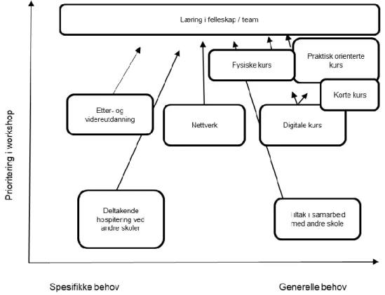 Figur 6.1 Prioritering av ulike former for kompetanseheving 