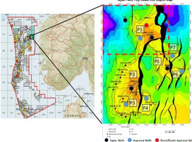 Figure 7 Location of Gjøa and its P1 segment. Source: Neptune – Gjøa P1 concept select report, rev 2