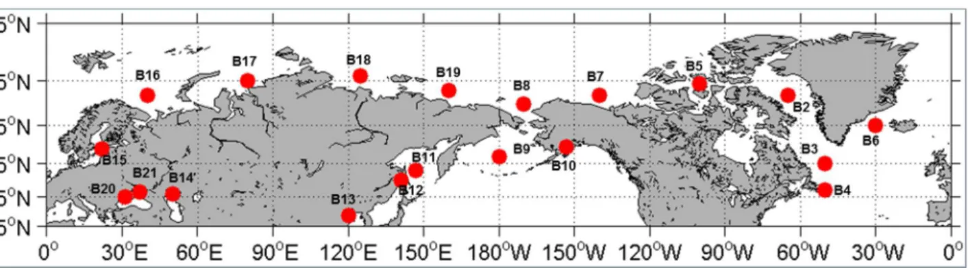 Figure 18 Arctic areas as defined in ISO 19906:2010. 