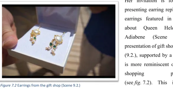 Figure 7.2 Earrings from the gift shop (Scene 9.2.) 
