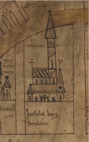 Fig. 20.5: Templum Domini. Detail of the Jerusalem plan in AM 736 I 4to, fol. 2r. The Arnamagnæaen manuscript collection, Copenhagen.
