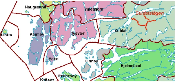 Figur 2. Suldalslågen ligger i Suldal kommune i Rogaland 