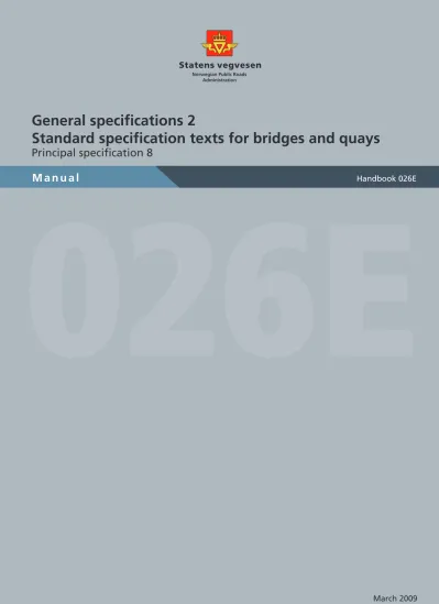 General Specifications 2 : Standard Specification Texts For Bridges And ...