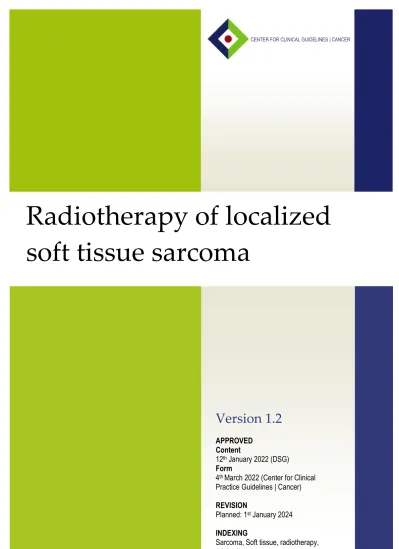 Synovial sarcoma - Radiotherapy of localized soft tissue sarcoma