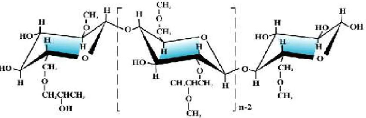 Figure 9: Structure of hydroxypropylmethylcellulose. 