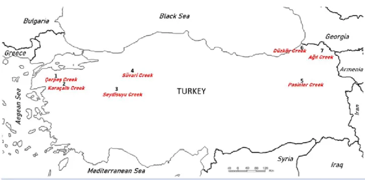 Figure 1. Map of sampling localities