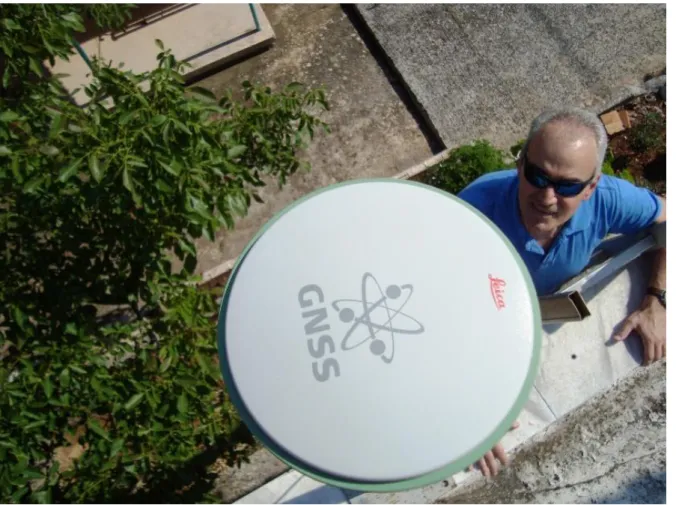 Figure 10: Nadir view of GNSS antenna at station VLSM (Cephalonia). Date of photo: 22 May 2014