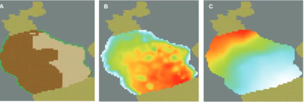 Figure 7.1. The baseline map of Thermaikos Gulf that was used in the Ecospace model. The gray  areas represents land cells