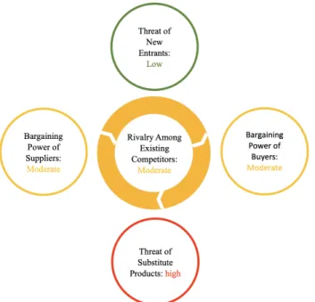Figure 1. Higher Education industry through the Porter’s Five Forces Framework. [Source: author] 