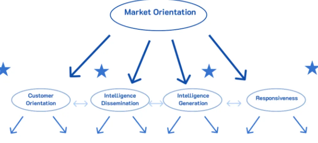 Figure 3. Reflective model of measuring marketing orientation 61