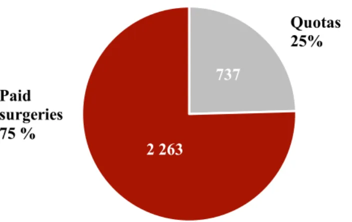 Figure 10. Allocation of low dose brachytherapy surgeries in Russia (2015).