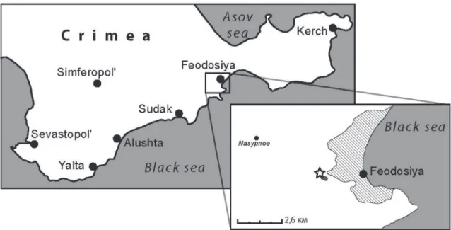 Fig. 1. Location of the Upper Berriasian “Zavodskaya Balka” section 