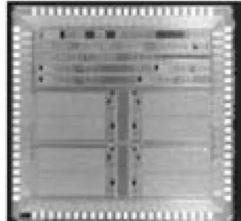 Fig. 2.  Hi-Rel mixed signal ASIC including power amplifiers, ADC, References, Cur- Cur-rent switchers and Uart