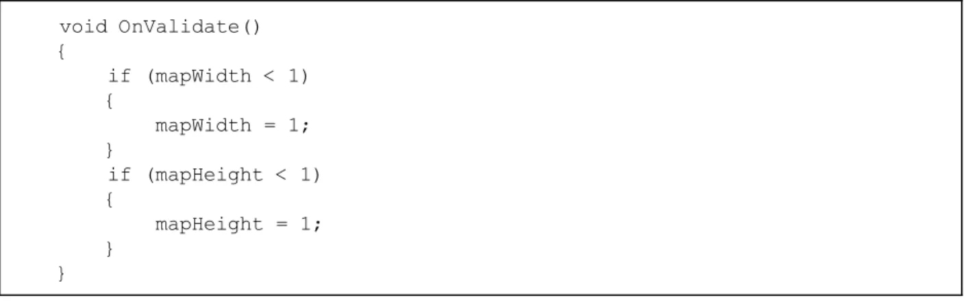 fig. 22: definiția structurii TerrainType   