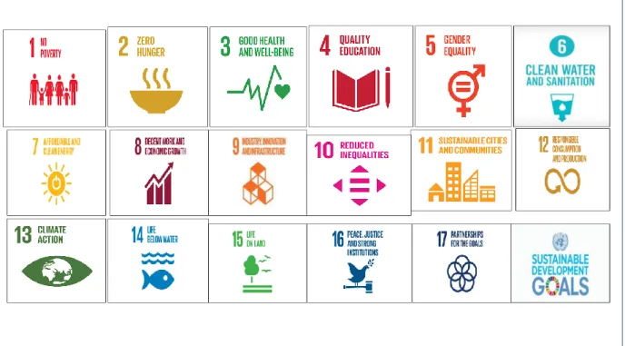 Figure  1.The  seventeen  sustainable  Development  Goals  presented  by  the  United  nation  Global  Compact in 2015 [4]