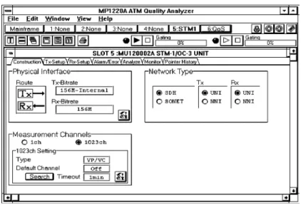 Fig. 4-1    MU120002A STM-1/OC-3 UNIT Window