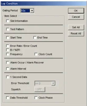 Figure 5.1.7-2    Log Condition setup dialog box 