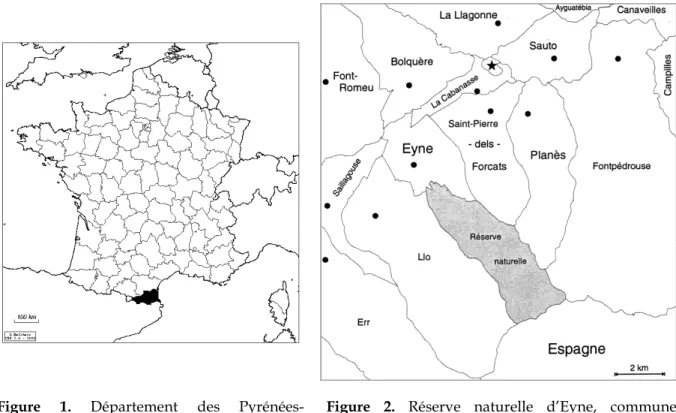 Figure  1.  Département  des  Pyrénées- Pyrénées-Orientales (en noir).