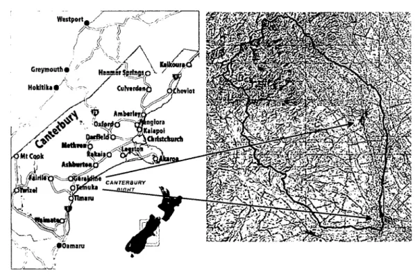 Figure 5 illustrates the location of the Temuka catchment 