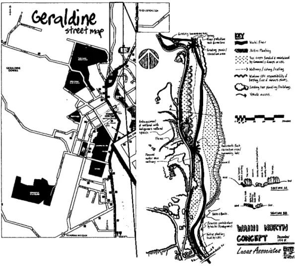 Figure 8 illustrates the location of the restoration site in Geraldine 