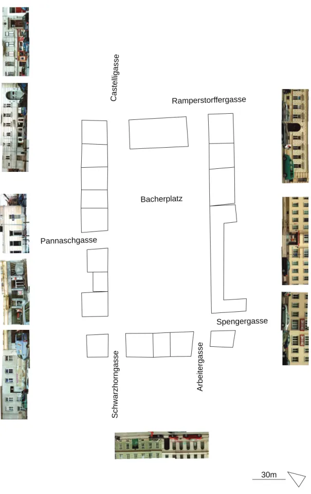 Abbildung 9: Plancollage Bacherplatz und Umgebung