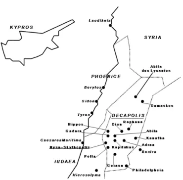 Abb. 5: Die syrische Dekapolis im 2. Jh. n. Chr. 