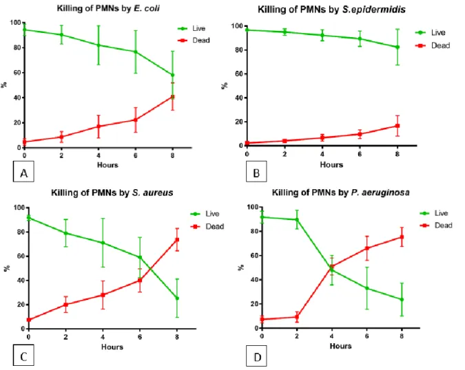 Figure 5 How fast are PMNs killed by planktonic cells of different bacterial species? 