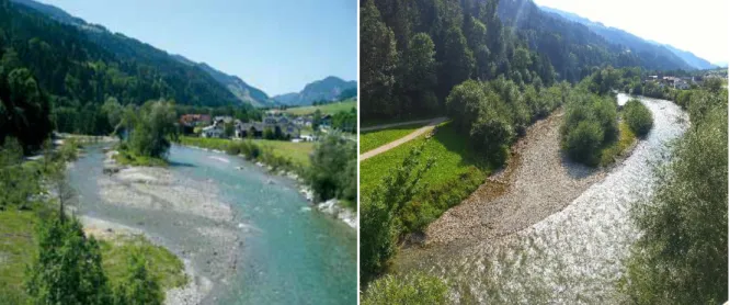 Abbildung 4: Untersuchungsstandort Salzburger Siedlung 2007 (links) (Schladminger Stadtnachrichten 2007) und 2019 (rechts) (eigene  Fotografie)