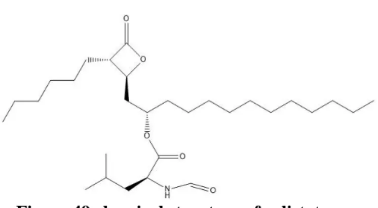 Figure 49 chemical structure of orlistat  4.1.4  Freeze-drying of nanoparticles 