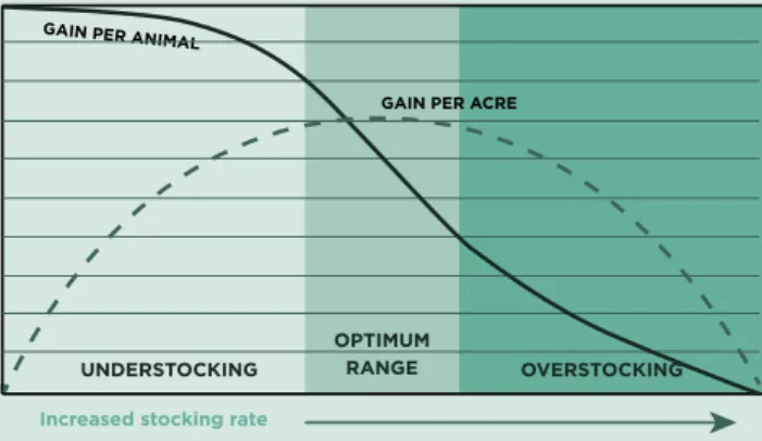Figure 1: Relationship between livestock stocking rates, livestock and land  productivities