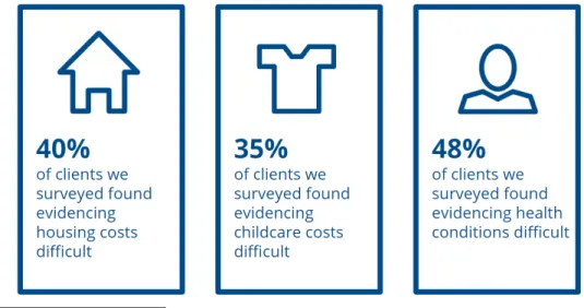 Figure 1 - Client experiences providing supporting evidence   24  
